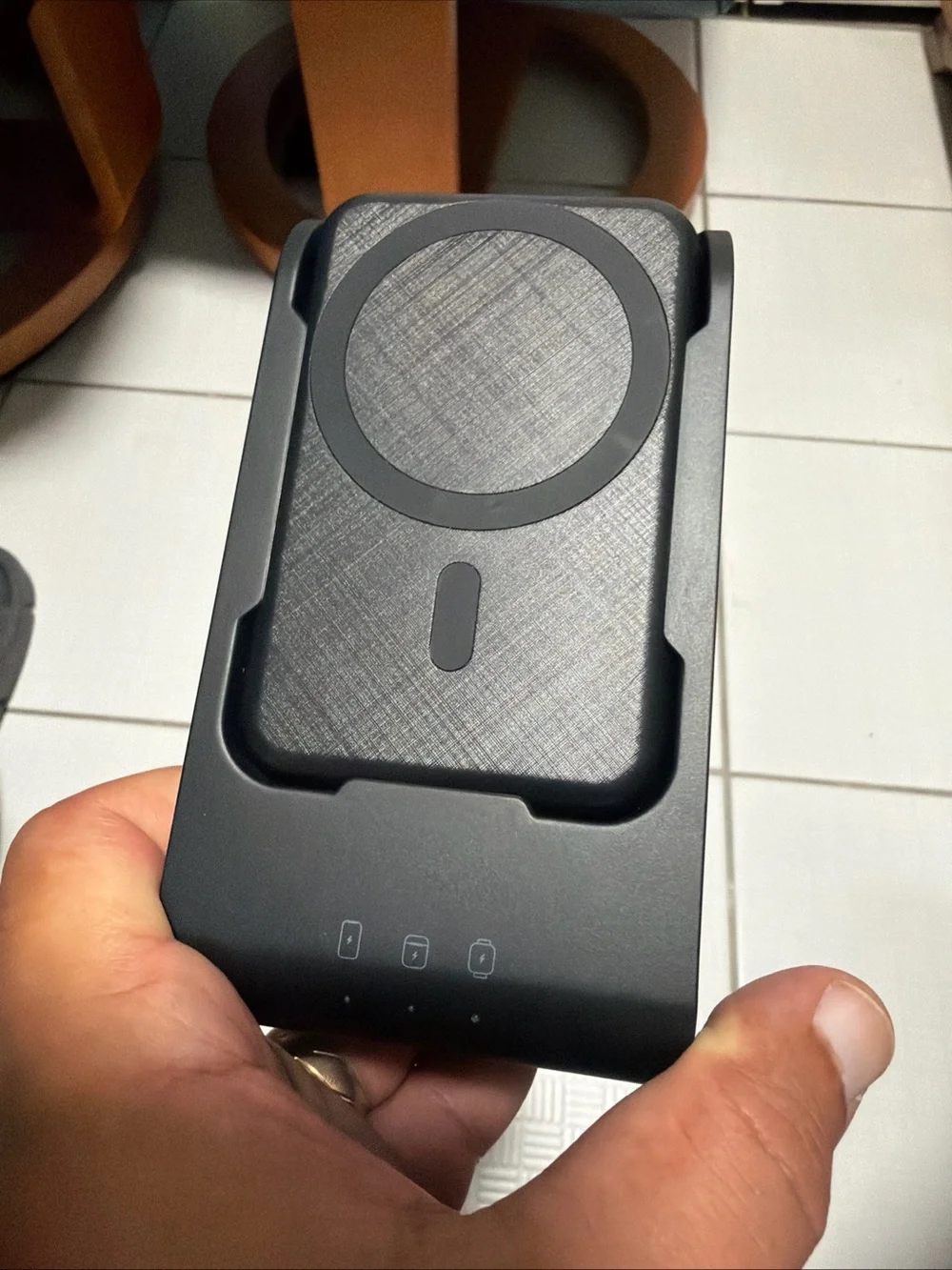 3-in-1 Wireless Charging Dock Station for Phone, Watch & Earbuds - Black